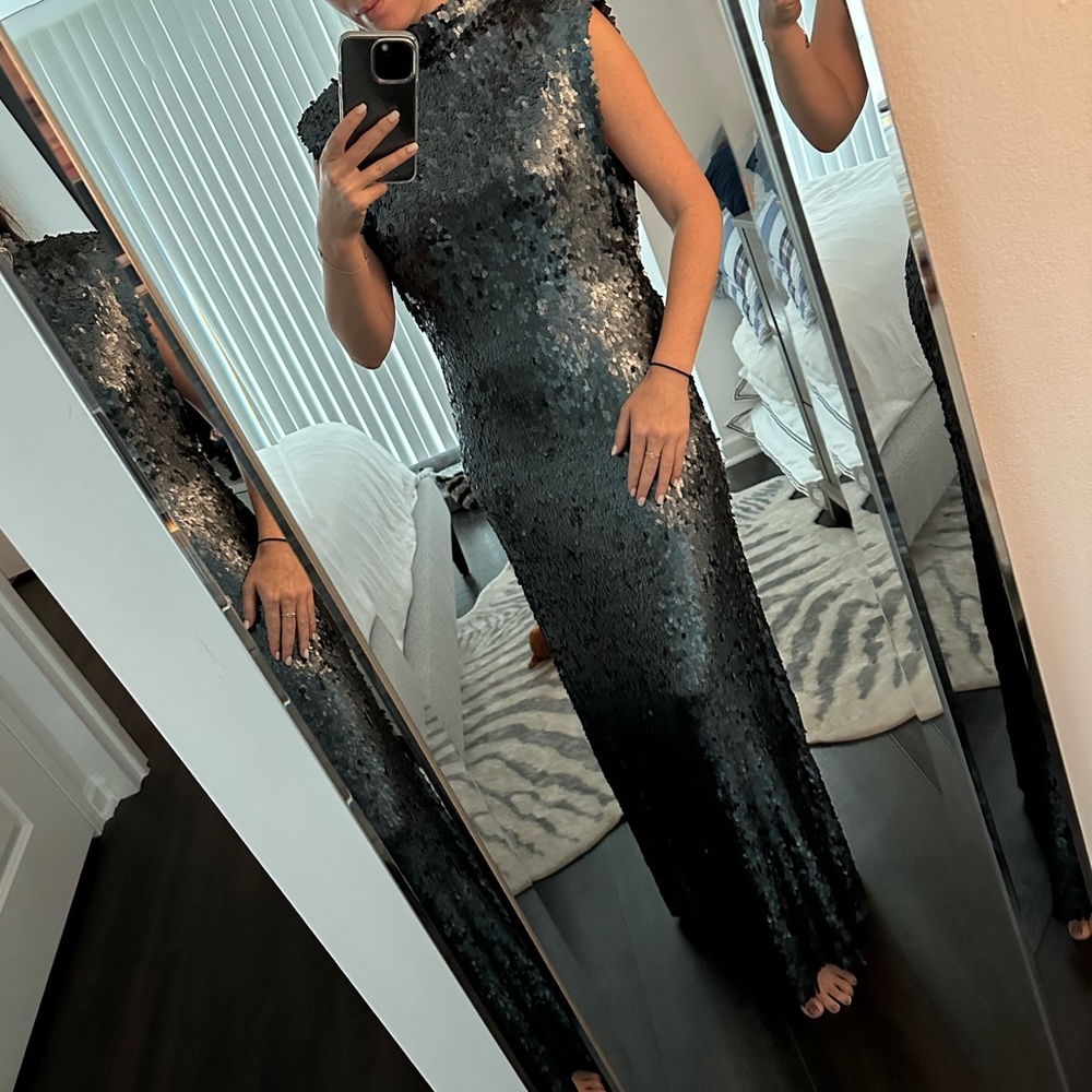 NWT Zara Long Sequin Dress
